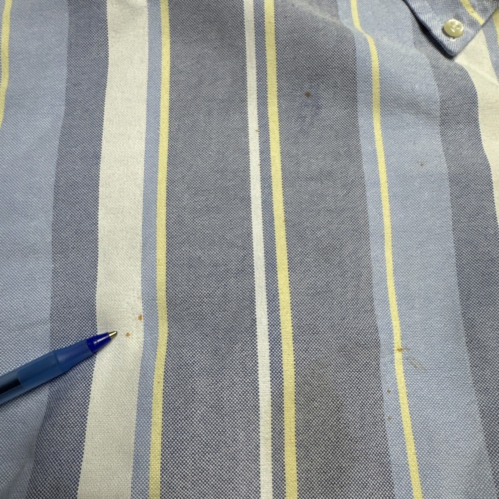 Ralph Lauren Classic Fit Blue Stripe Cotton Oxford Pony Button Shirt Sz 3XB Big - Picture 4 of 9